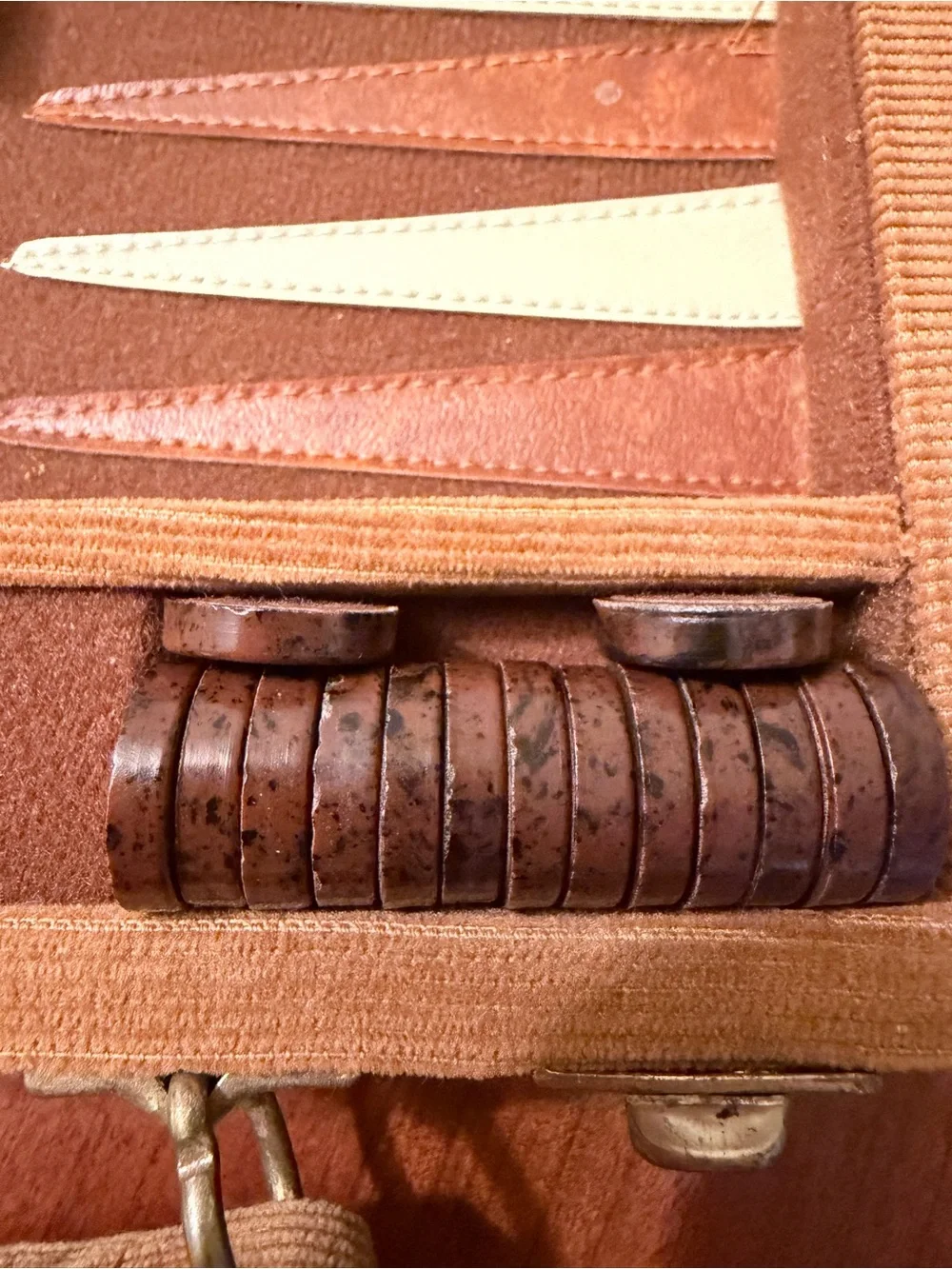VTG Skor-Mor Backgammon Travel Set Corduroy Case